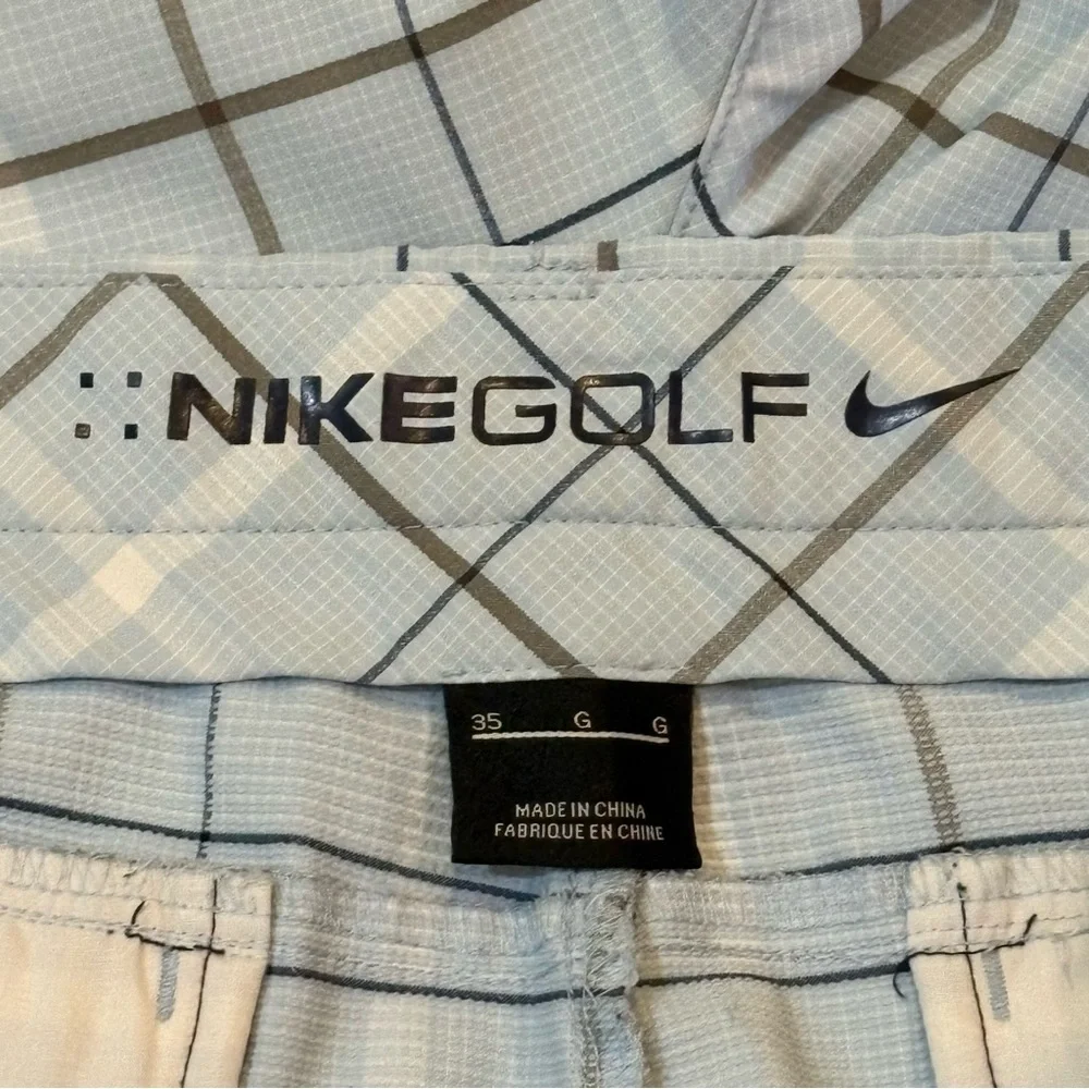 Men’s‎ Nike Golf Dri-Fit Stretch Fabric Plaid Golf Shorts 35 Waist